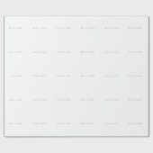 Exclusieve Persoonlijke Moderne Naam Minimalistisc Cadeaupapier (Vlak)