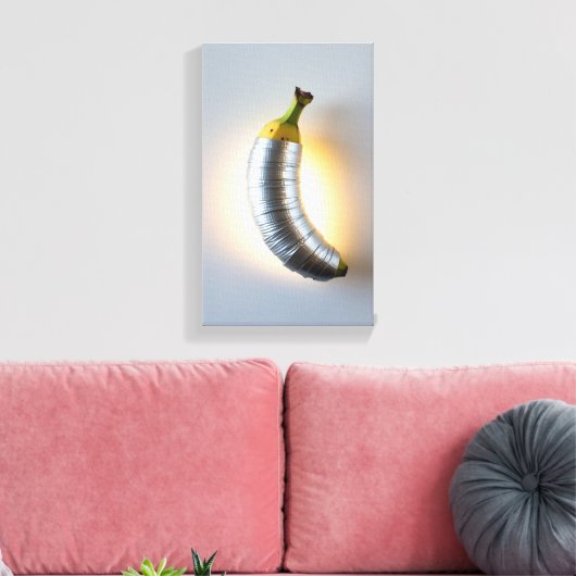 Exclusieve Premium ducttape banaan Canvas Afdruk (Insitu (Woonkamer))