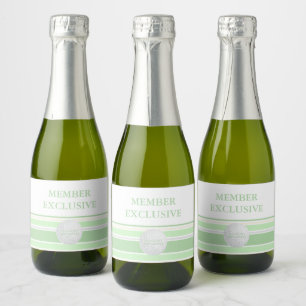 Exclusieve preppy baby shower voor leden sparkling wijnetiket