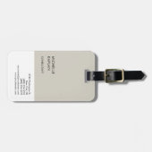 Exclusieve professionele unieke bagagelabel (Voorkant horizontaal)