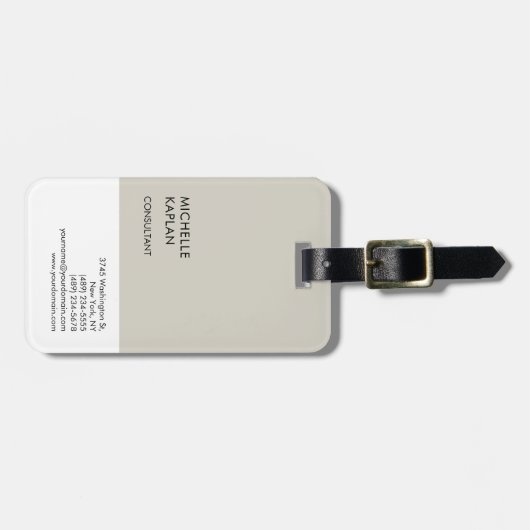 Exclusieve professionele unieke bagagelabel (Voorkant horizontaal)