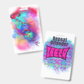 Exclusieve recidive-badge badge (Voor- en achterkant)