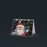 Exclusieve Santa Christmas Note Kaart<br><div class="desc">Ho Ho Ho... Dit is zo schattig! Bedankt voor de fantastische ontwerpster Gina Jane Lee, ik heb het alleenrecht om dit / de producten van haar bedrijf DAISIE op Zazzle voor u te gebruiken (waar het anders wettelijk verboden is door iemand anders op online sites). Ik ben zo dankbaar voor...</div>