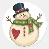 Exclusieve Snowman Sticker (Voorkant)