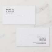 Exclusieve Special Plain Trendy Minimalist Visitekaartje (Voorkant / Achterkant)