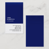 Exclusieve speciale Donkerblauw Wit Uniek Visitekaartje (Voorkant / Achterkant)