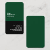 Exclusieve speciale Forest Green Black Modern Uniq Visitekaartje (Voorkant / Achterkant)