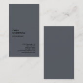 Exclusieve speciale grijs minimalistische unieke m visitekaartje (Voorkant / Achterkant)