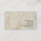 Exclusieve speciale lichte bruine-stenen muur tren visitekaartje (Achterkant)