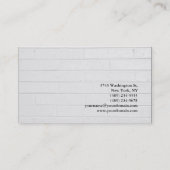 Exclusieve speciale lichte grijze wandbekleding visitekaartje (Achterkant)