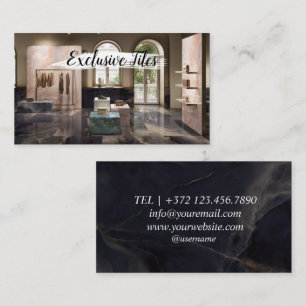 Exclusieve Tegels Zwart Luxe Natuurlijke Materiale Visitekaartje