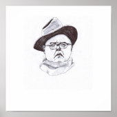 EXCLUSIEVE Truman Capote "in koude inkt" Poster (Voorkant)