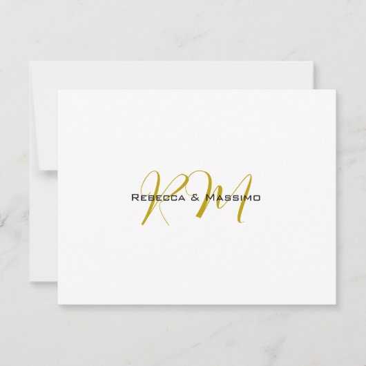 Exclusieve unieke gouden kleur monogram moderne na (Voorkant)