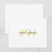 Exclusieve unieke gouden kleur monogram moderne na (Voorkant / Achterkant)