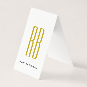 Exclusieve unieke gouden kleur monogram moderne na kaart