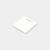 Exclusieve unieke gouden kleur monogram moderne na post-it® notes (Schuin)