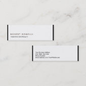 Exclusieve unieke moderne zwart wit mini visitekaartje (Voorkant / Achterkant)