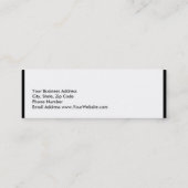 Exclusieve unieke moderne zwart wit mini visitekaartje (Achterkant)