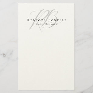 Exclusieve unieke monogram profielnaam briefpapier