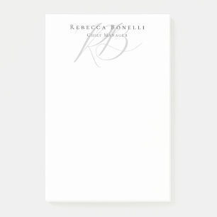 Exclusieve unieke monogram profielnaam post-it® notes