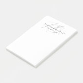 Exclusieve unieke monogram profielnaam post-it® notes (Schuin)