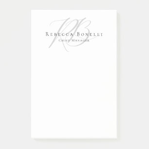 Exclusieve unieke monogram profielnaam post-it® notes