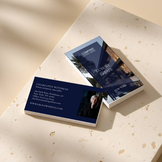 Exclusieve vastgoedfoto Luxe makelaar Visitekaartje