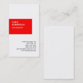 Exclusieve verticale witte privé uniek visitekaartje (Voorkant / Achterkant)