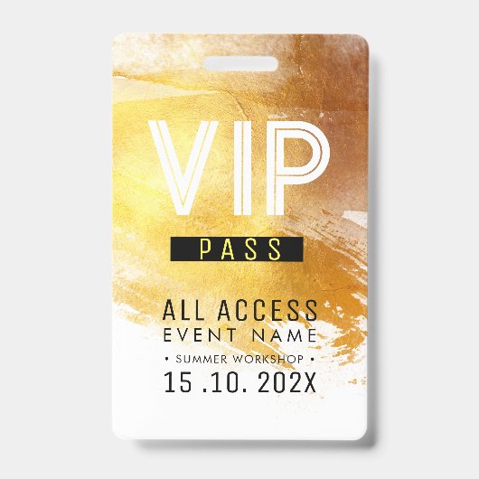 Exclusieve VIP Access Event workshop Badge (Voorkant)