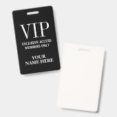 Exclusieve VIP pass leden alleen aangepaste naam Badge (Voor- en achterkant)