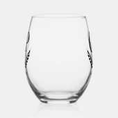 Exclusieve wijnglazen gepersonaliseerd met initial wijnglas zonder voet (Rechts)