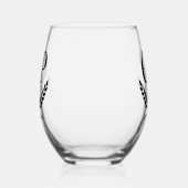 Exclusieve wijnglazen gepersonaliseerd met initial wijnglas zonder voet (Links)