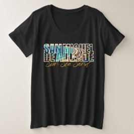 Exclusieve zomer San Miguel de Allende Beach Grote Maat T-shirt