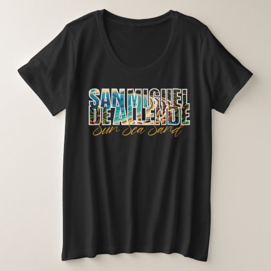 Exclusieve zomer San Miguel de Allende Beach Grote Maat T-shirt (Design voorkant)