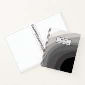 Exclusieve Zwart-Grijs Ontwerp Aangepaste Tekst Notitieboek (Binnen)