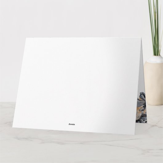 exclusieve zwarte gouden bloem bedankkaart (Achterkant)