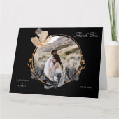 exclusieve zwarte gouden bloem bedankkaart (Voorkant)