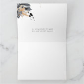 exclusieve zwarte gouden bloem bedankkaart (Binnen)