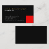 Exclusieve zwarte rode zwarte haarstaartlijst visitekaartje (Voorkant / Achterkant)