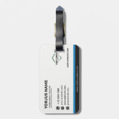 Exclusieve zwarte zaken bagagelabel (Achterkant verticaal)