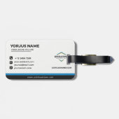 Exclusieve zwarte zaken bagagelabel (Achterkant horizontaal)