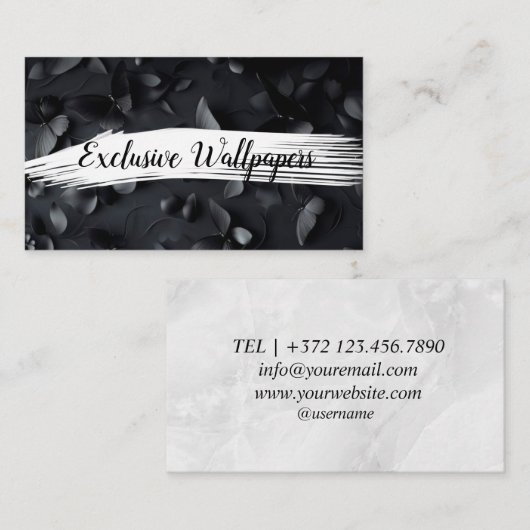 Exclusive Handmade Luxury Wallpapers Visitekaartje (Voorkant / Achterkant)