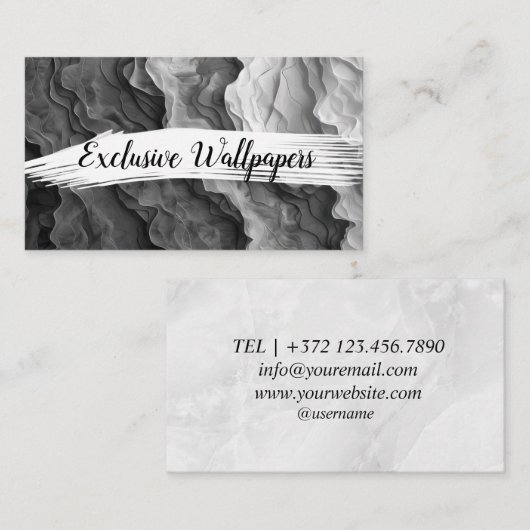 Exclusive Handmade Luxury Wallpapers Visitekaartje (Voorkant / Achterkant)