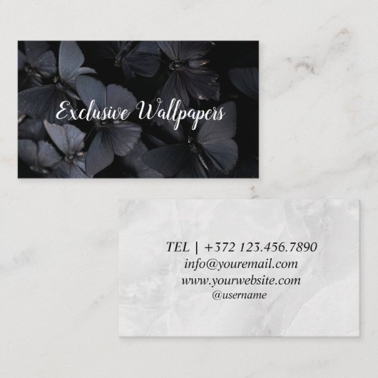 Exclusive Handmade Luxury Wallpapers Visitekaartje (Voorkant / Achterkant)