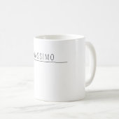 Exclusive Personal Classical Black White Own Name Koffiemok (Voorkant rechts)
