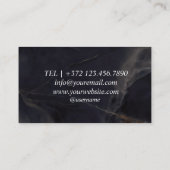Exclusive Tiles Black Luxury  Natural Materials Visitekaartje (Achterkant)