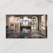 Exclusive Tiles Black Luxury  Natural Materials Visitekaartje (Voorkant)