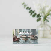 Exclusive Tiles Black Luxury  Natural Materials Visitekaartje (Staand voorkant)