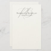 Exclusive Unique Monogram Profile Name Briefpapier (Voorkant / Achterkant)