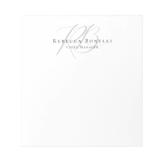 Exclusive Unique Monogram Profile Name Notitieblok (Voorkant)